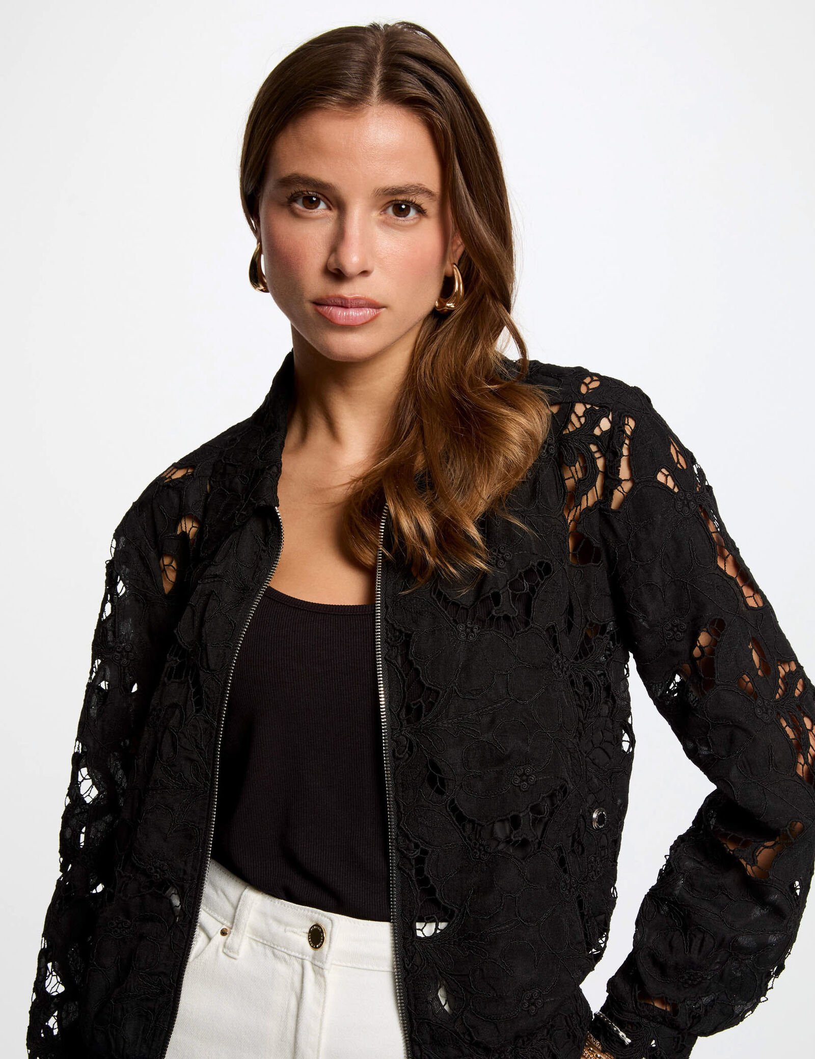 Chaqueta corta de encaje