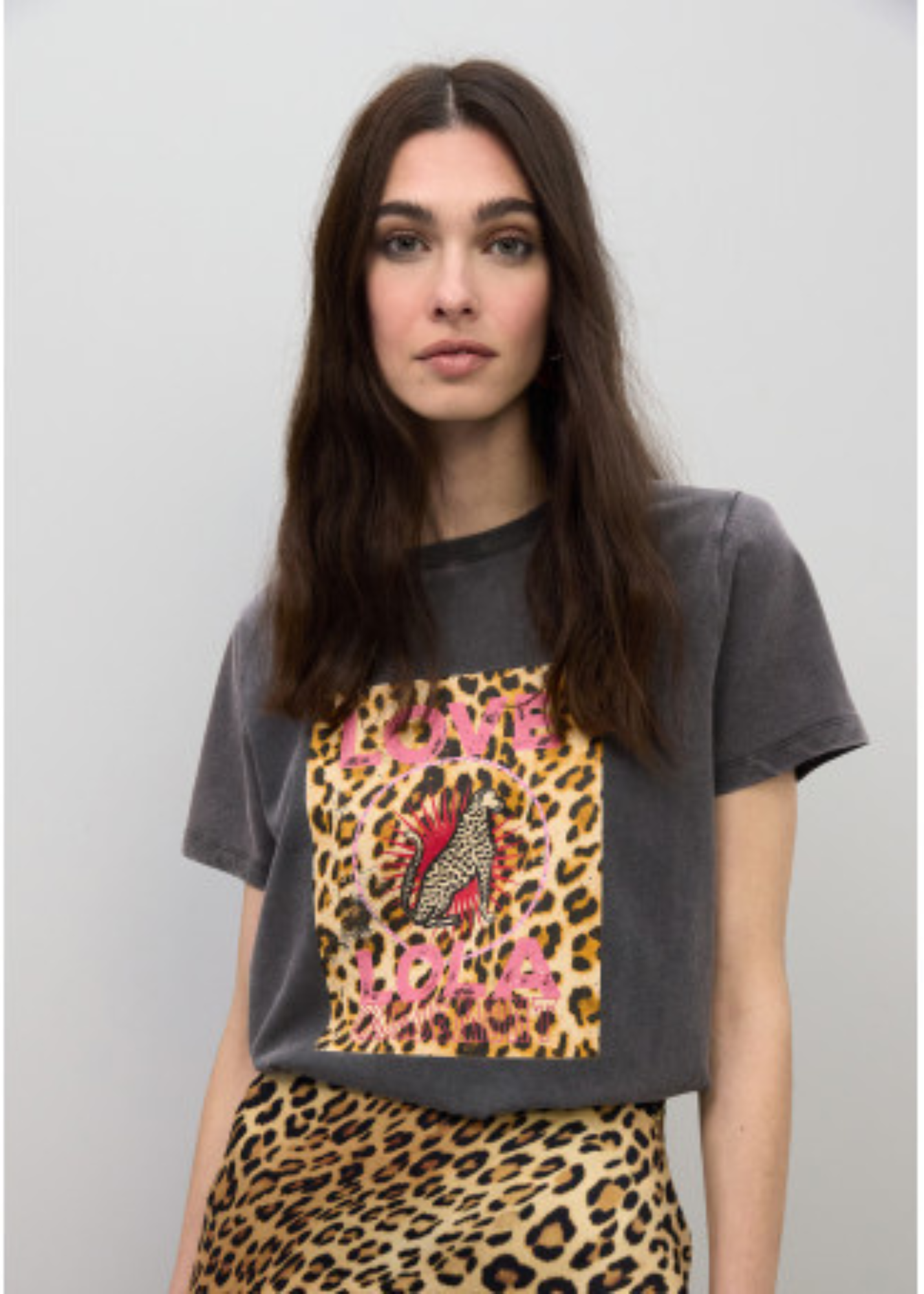 Camiseta LOVE LOLA leopardo.