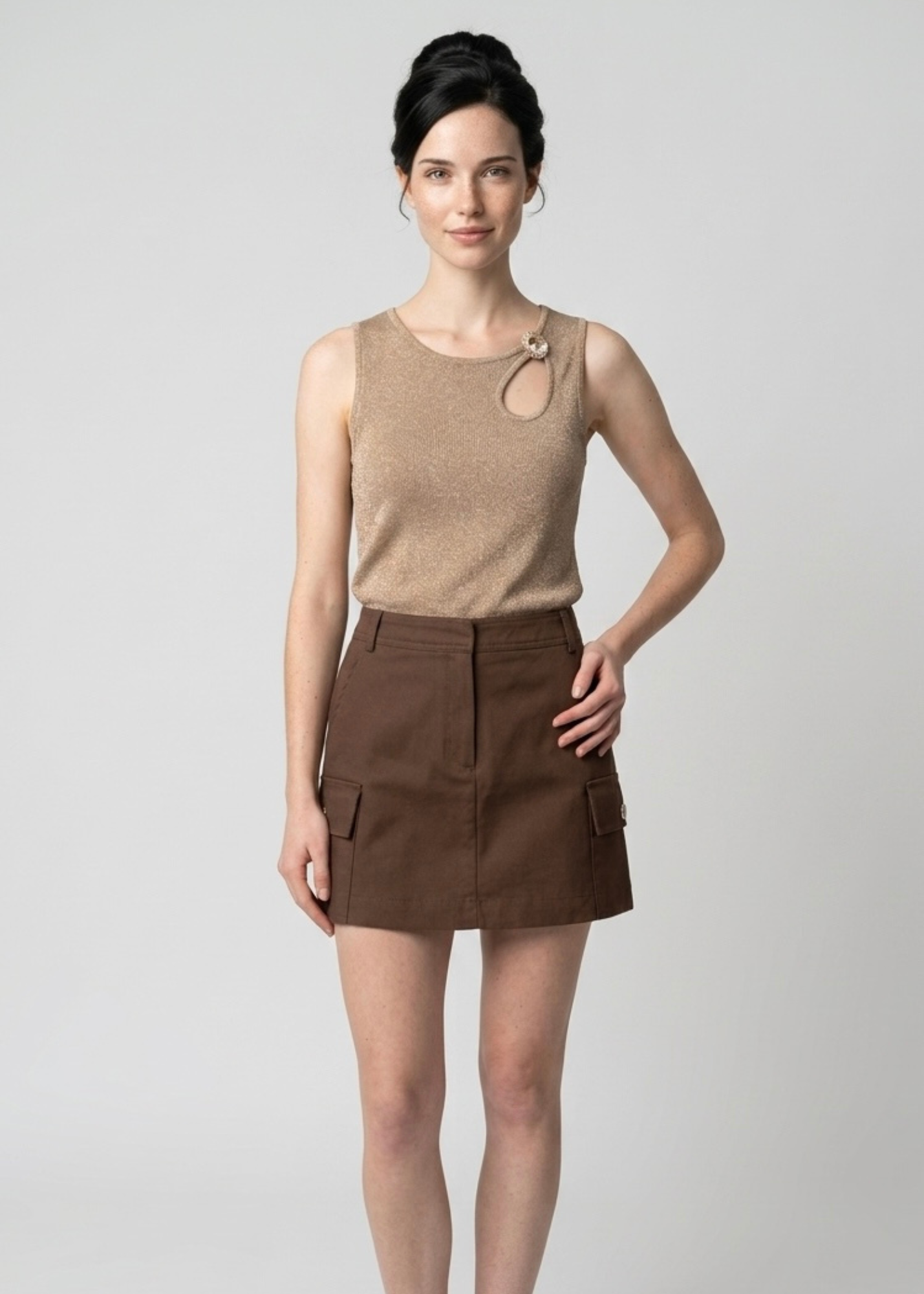 Falda-short bolsillos laterales